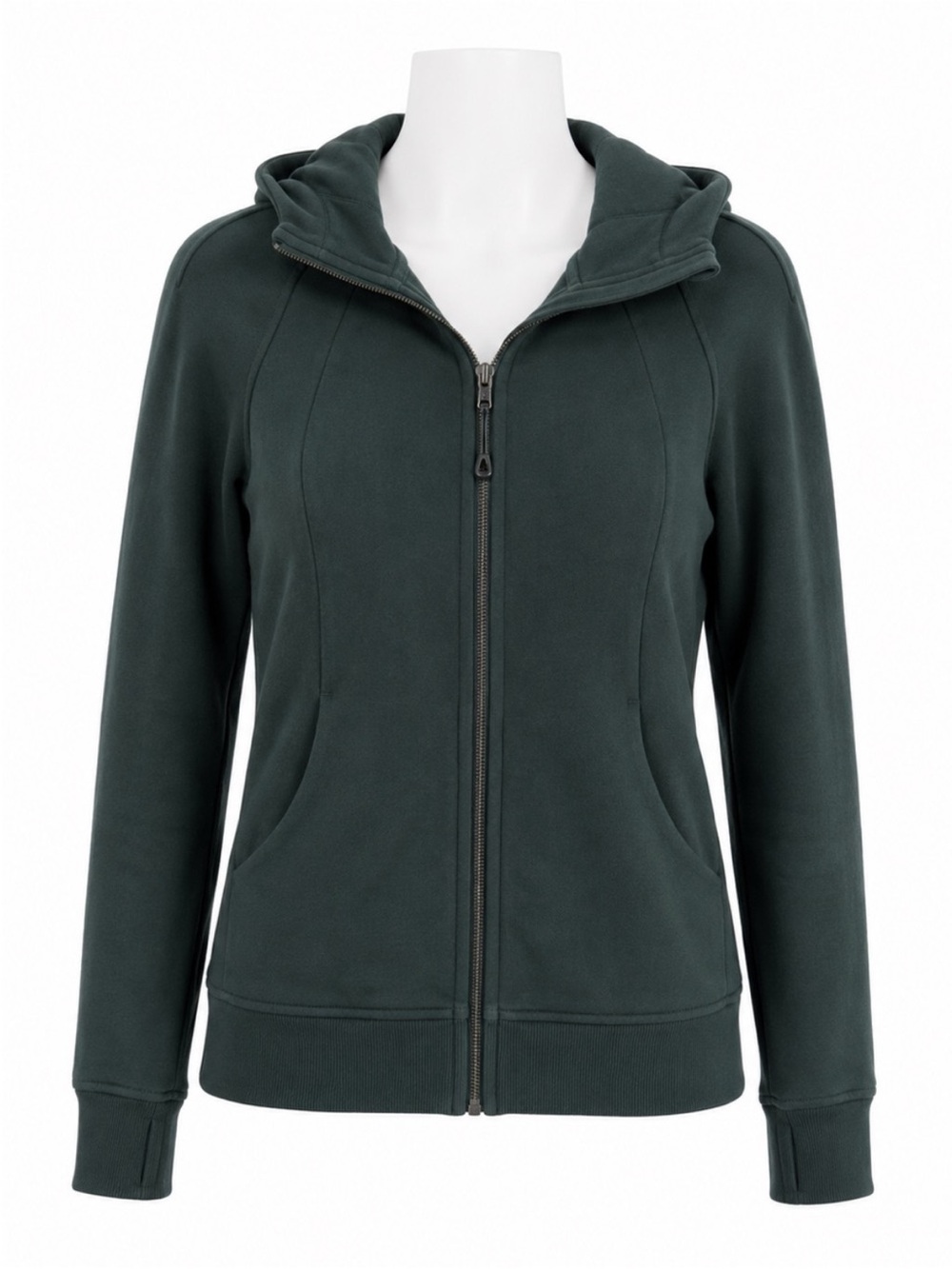 Size 12 Lululemon Scuba Hoodie III Deep Forest Green Full Zip
